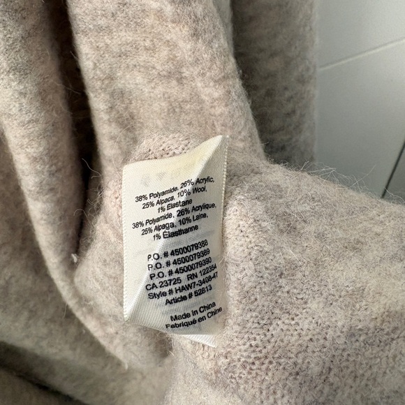 Wilfred Free Aronson Cream Open-Front Longline Cardigan, Alpaca Blend - Picture 9 of 9